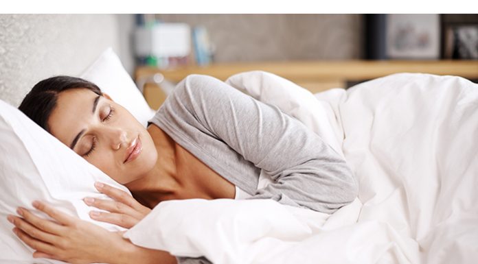 A girl having a nice night sleep