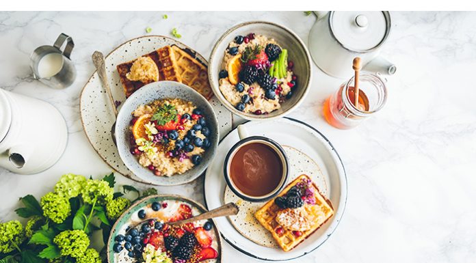 Healthy breakfast meal