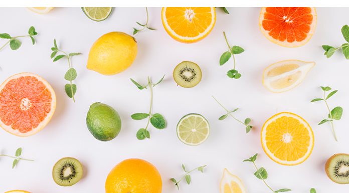 Sliced Citrus fruits