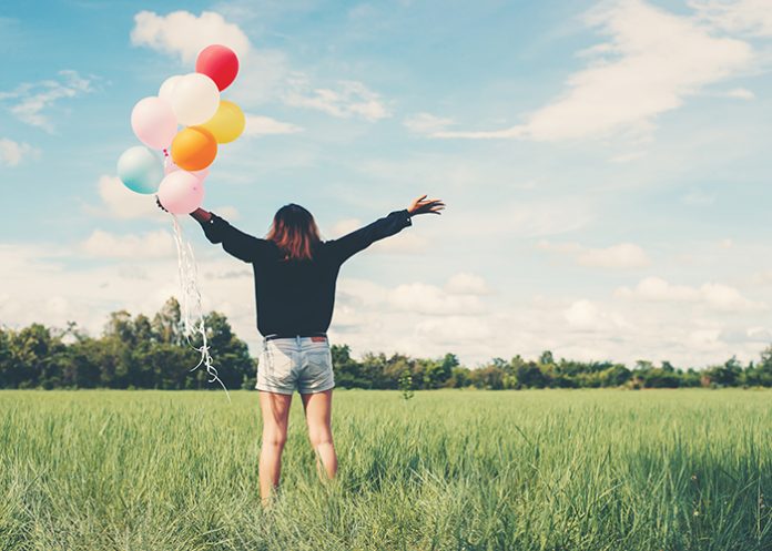 Happy and energetic young girl